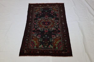 Tappeto da zona in lana annodato a mano tribale afgano Baluchi 3'5"" x 5'9"" piedi - Foto 1 di 7
