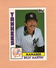 Billy Martin ~ 1984 Topps Tiffany Card #81 ~ Great Shape