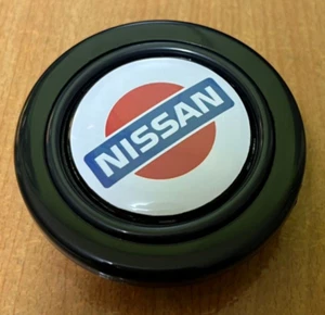 NISSAN White Old Logo JDM Horn Button for SPARCO OMP MOMO NARDI steering wheel - Picture 1 of 4