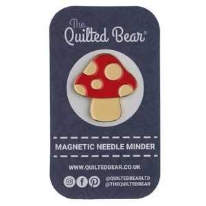 The Quilted Bear Magnetic Needle Minders – Sewing Accessories (Mushroom) - Picture 1 of 7
