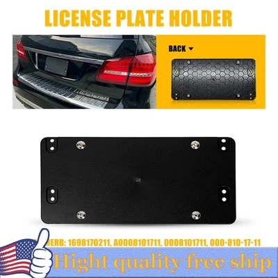 Rear License Plate Tag Holder Mounting Bracket for MERCEDES-BENZ + 8 Screws New Foto 1 de 4