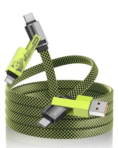 4-in-1 USB-C Cable (6ft), 100W USB-C Charger Cable with Hook-and-Loop Fastene... - Picture 1 of 9