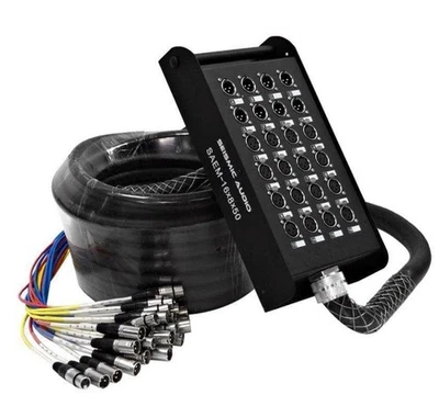 SAEM-16x8x50 - 16 Channel XLR Color Coded Snake Cable - 50 Feet - Image 1 of 4