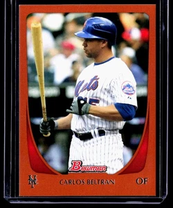 2011 Bowman Orange Parallel Carlos Beltran New York Mets 172/250 #77 - Picture 1 of 2