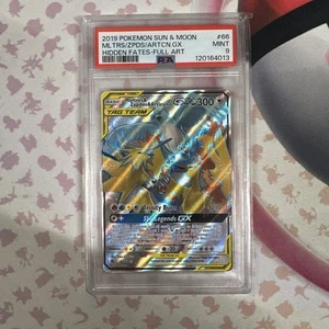 PSA 9 Moltres & Zapdos & Articuno GX (Full Art) 66/68 Hidden Fates Holo - Bild 1 von 10
