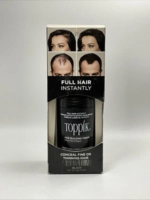 Toppik Fibras de Construcción Capilar Completo Instantáneamente 0.42oz Negro NUEVO Foto 1 de 3