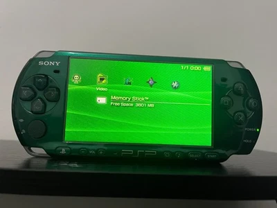 Sony PSP 3000 Slim Spirited Green System New Battery Tested Working B Grade - Image 1 of 4