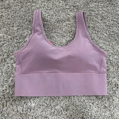 Under Armour Sports Bra Womens Small Purple Pink Criss Cross Back Fitted - Image 1 of 4