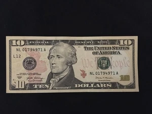 2017 $10 Fancy Serial #, CU - Picture 1 of 2