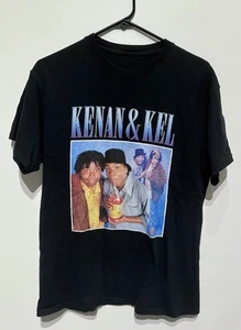Kenan & Kel Photo Collage Orange Soda Diner Black T-Shirt Size M - No Tag - Picture 1 of 3