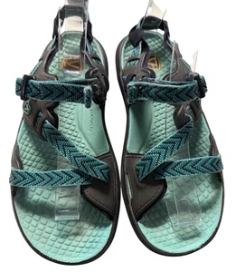 Keen Womens Contour Arch Maupin Sandals Size 8 US Black & Teal Sandal Footwear - Picture 1 of 7
