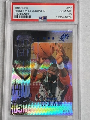 1999-00 SPx - Hakeem Olajuwon #27 Radiance 009/100 PSA 10 POP-2 Foto 1 de 4