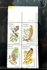 SCOTT# 1961-1962A, 1971-1972A Francobolli Stati Uniti Stati Uniti Targa Blocco di 4 - Foto 1 di 1