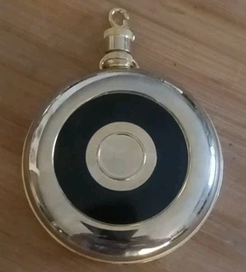 Fiaschetta rotonda vintage in acciaio inox con clip - Foto 1 di 1