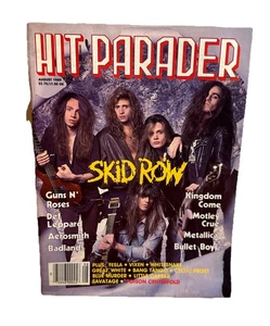 Hit Parader Magazine August 1989 Skid Row Metallica GNR Def Leppard - Bild 1 von 24