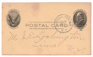 Postal Card: RARE Livonia Center New York Postmark - UX18 - Picture 1 of 2