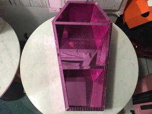 Ashland Halloween Sweet & Spooky Tabletop Coffin Shelf Disco Pink. - Picture 1 of 24