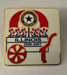2006-2007 Illinois American Legion Auxiliary 1.25” Tall Membership Lapel Pin - Picture 1 of 3