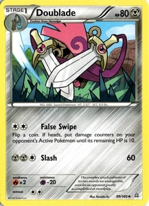 Pokémon Doublade XY Primal Clash 99/160 Uncommon Light Play LP Card Scan 2015 - Picture 1 of 2