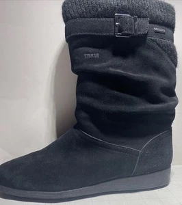 Botas de cuero/tejidas negras con hebilla de moda talla 11 Cougar - Imagen 1 de 10