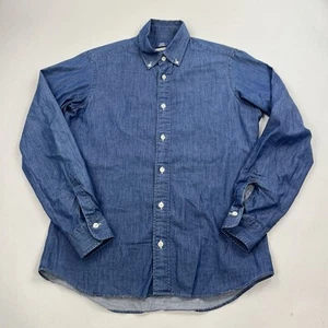 Kamakura Hemd 134 Japan Indigo Blau Oxford Langarm Button Down Shirt SMALL - Bild 1 von 9