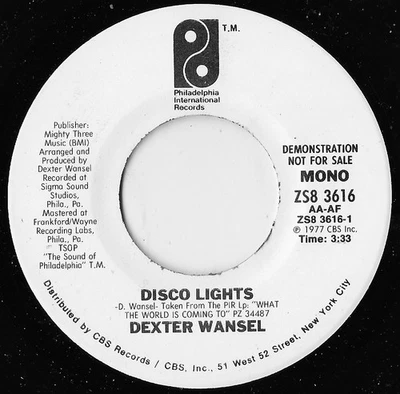 Disco Lights / Dexter Wansel (Mono/Stereo) (Promo) VG+ - Image 1 of 2