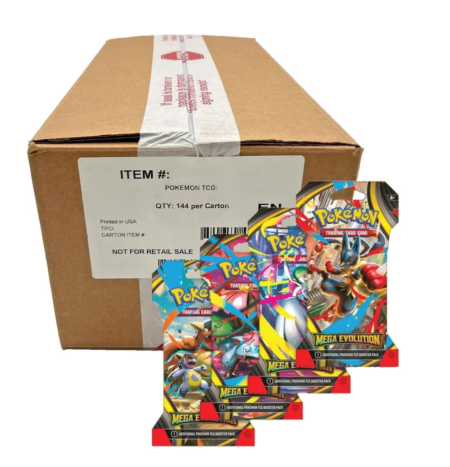 SLEEVED BOOSTER CASE [x144] Mega Evolution ME01 Pokemon TCG — 第 1/1 张图片