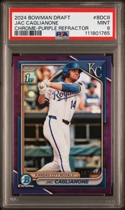 2024 Bowman Draft - Chrome Jac Caglianone #BDC-8 Purple Refractor /250 PSA 9 - Picture 1 of 3