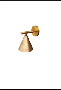 “Handmade 1-Light Mid-Century Brass Wall Sconce | Modern Wall Lamp” - Picture 1 of 5