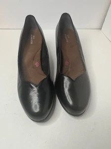 Ros Hommerson Black Patent Leather Kitten Heels Size 10.5W - Picture 1 of 7