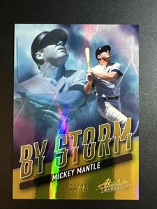 2022 Absolute Baseball Mickey Mantle By Storm Gold /25 #BYS-8 Yankees  - Picture 1 of 2