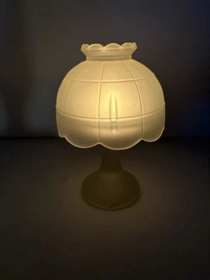 Westmoreland Clear Blush Satin Frosted Glass Fairy Lamp 2 Pieces Unpainted - Image 1 of 4