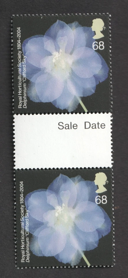 2004 68p Delphinium. Royal Horticultural Society. Gutter Pair. SG 2461 - Image 1 of 1