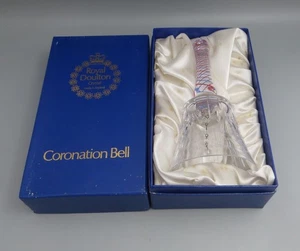 Royal Doulton Coronation Commemorative Bell - Cut Full Lead Crystal Boxed - Picture 1 of 16
