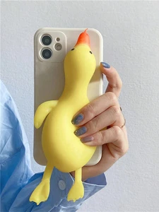 Lustige Ente Stressabbau Squeeze Handyhülle weich stoßfest für iPhone 16 Pro - Bild 1 von 9