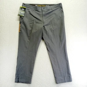 Lee Extreme Comfort MVP Mens Relaxed Fit Straight Leg Pants Gray 42x30 - Picture 1 of 9