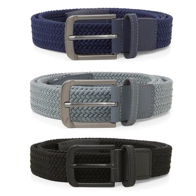 CALLAWAY APPAREL Callaway Golf Herren 2025 Stretch geflochtenes Leder Chev Logo robuster Golfgürtel