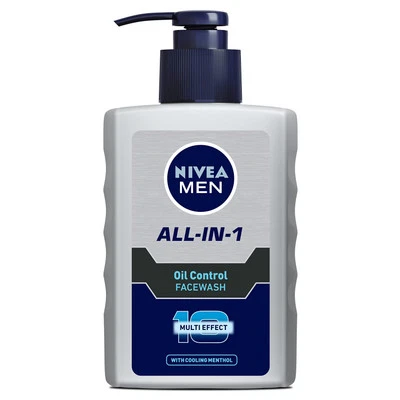 Nivea Men Oil Control All In One Face Wash 150ml Pump Pack Skin Cleaning Agent - Image 1 of 4