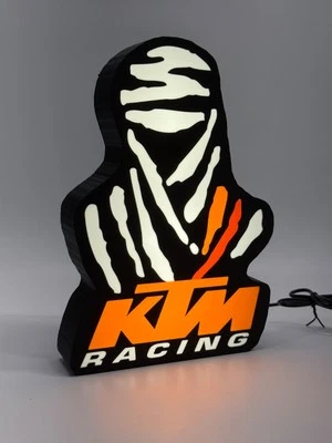 KTM Rally Custom Dakar LED garage sign 10 in. tall  Wall Decor - Image 1 of 3
