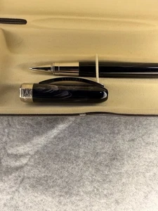 Penna Roller Collezione Visconti Rembrandt Nero Argento Giri Bellissima Penna - Foto 1 di 10