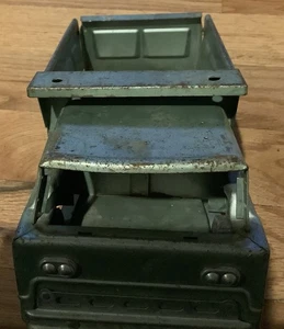 VINTAGE 1950'S STRUCTO DELUXE DUMPER TRUCK GREEN PRESSED STEEL - Picture 1 of 9