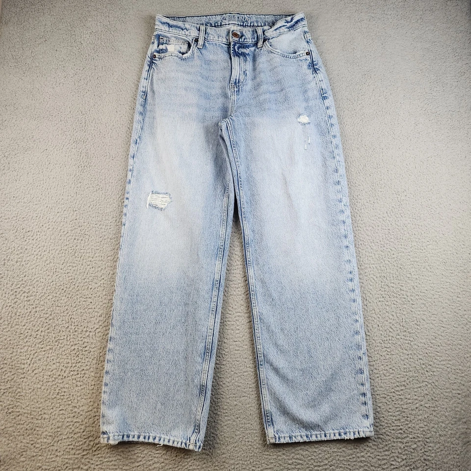 Pantalones de mezclilla Arizona años 90 para mujer 9 (30x30) azules sueltos papá anchos lavado a la piedra grunge holgados Foto 1 de 4
