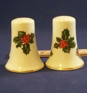 Holly and Berries Salt & Pepper Set 7955 Lefton Vintage China - Picture 1 of 3