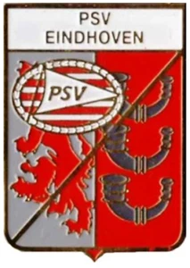 Pin (Abzeichen) Fußball PSV Niederlande + Heraldik Stadt - Bild 1 von 2