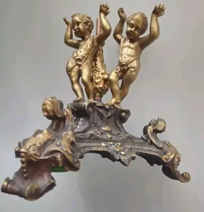 Lampada da tavolo Cherab vintage antica francese in ottone base e ricambi - Foto 1 di 17