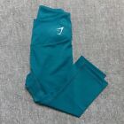 Gymshark training cropped leggings Teal Blue size S