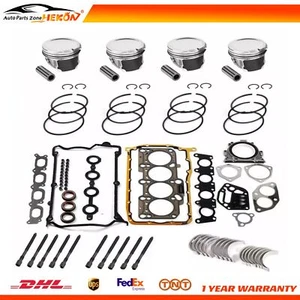 Head Gasket Set Piston Bearings For 00-09 VW Jetta Golf AUDI A4 TT AWM AWV 1.8T - Picture 1 of 12