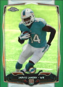 2014 Topps Chrome Green Refractors Dolphins Football Card #177 Jarvis Landry