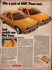 1975 Vintage Ad Dial Soap Sweepstakes Retro Car Auto Amc Pacer Cars Yellow