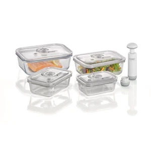 CASO Vakuum-Frischebehälter eckig 4er Set 1197 Glas Vorratsbehälter Glasbehälter - Bild 1 von 2